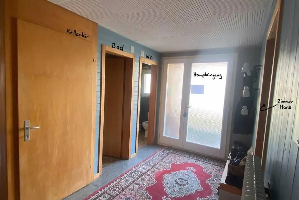 Familien-Haus, Garten, Feuerstelle mit Grill, 50m zum Rhein