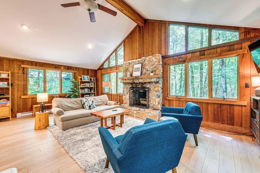Creek Access & Deck: Family Pocono Pines Cottage