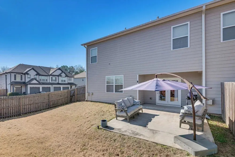 Near Atl! Spacious Townhome w/ Patio & WFH Setup