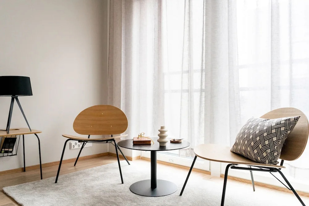 Bright studio by Logomo & Train station