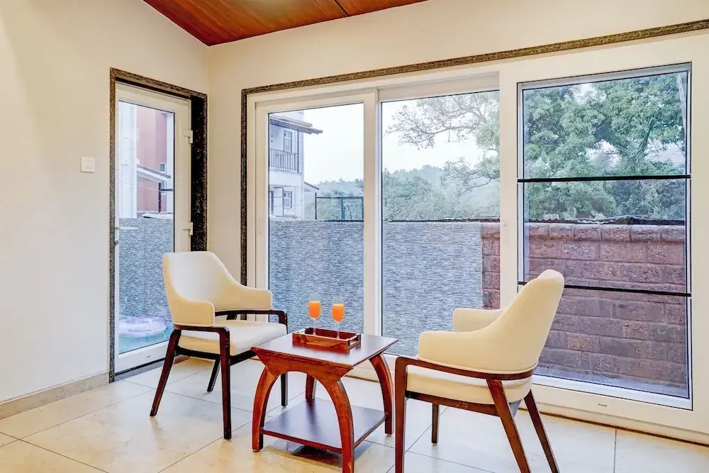 Elivaas Irene Jade 3BHK Pvt Pool Garden with Balconies