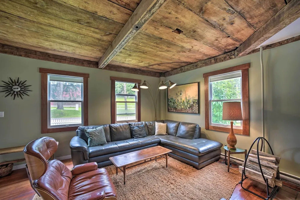 Game Room & Fire Pit: Peaceful Catskills Farmhouse