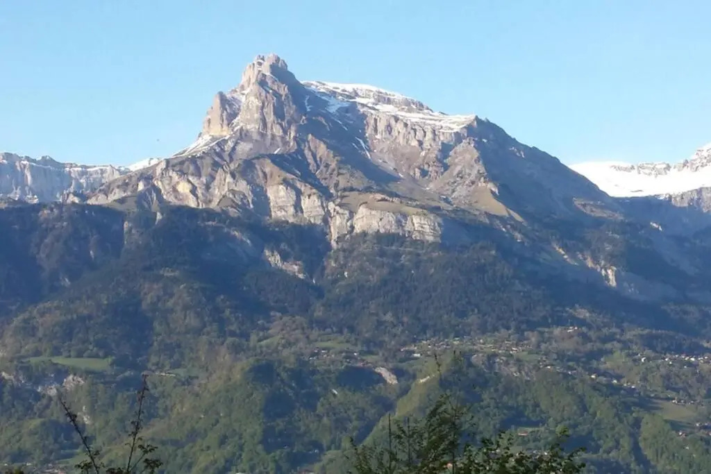 Appart en rez de jardin clos face au Mont BLANC