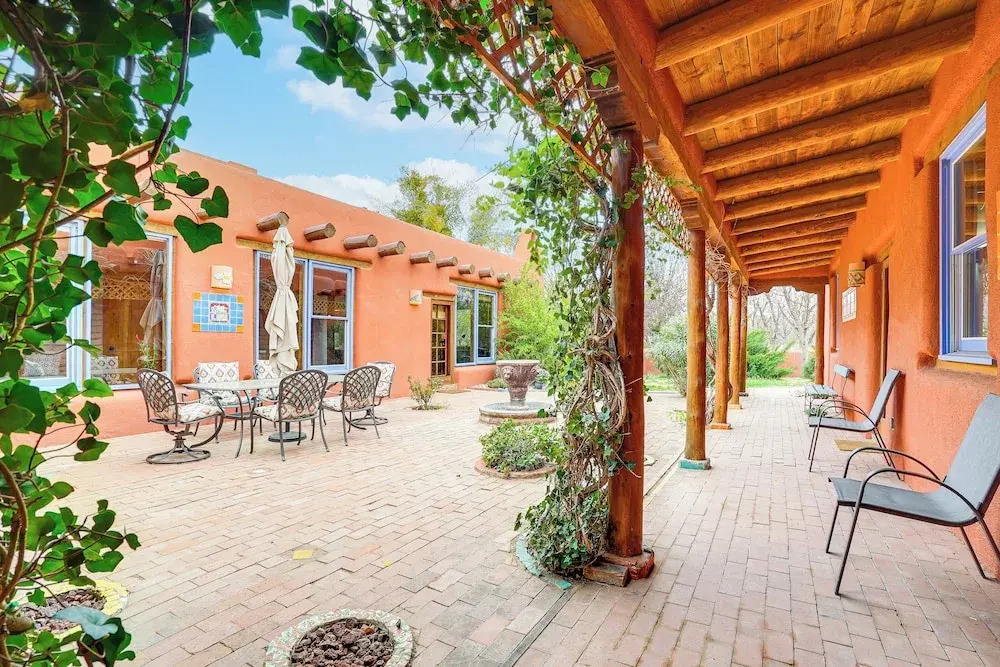 Las Cruces Santa Fe-style Adobe Home on 6 Acres!
