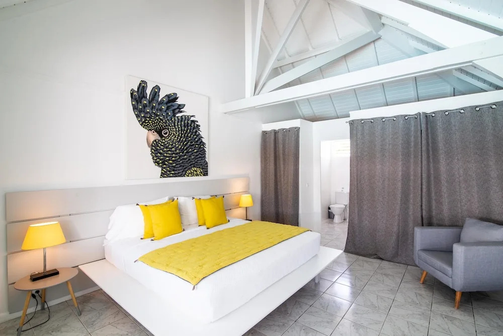 Exclusive Terres Basses Location, Heated Pool, Near Beach, Shops, Restos, AC, Free Wifi