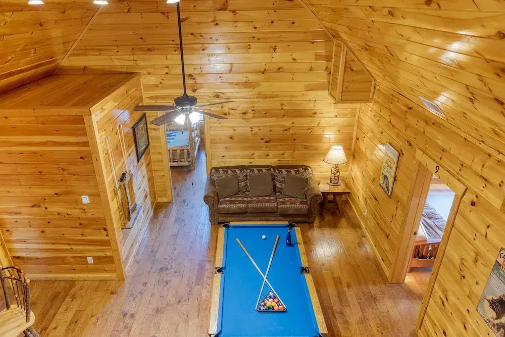 A View for All Seasons Luxe Smoky Mountain Cabin With Hot Tubs Game Room