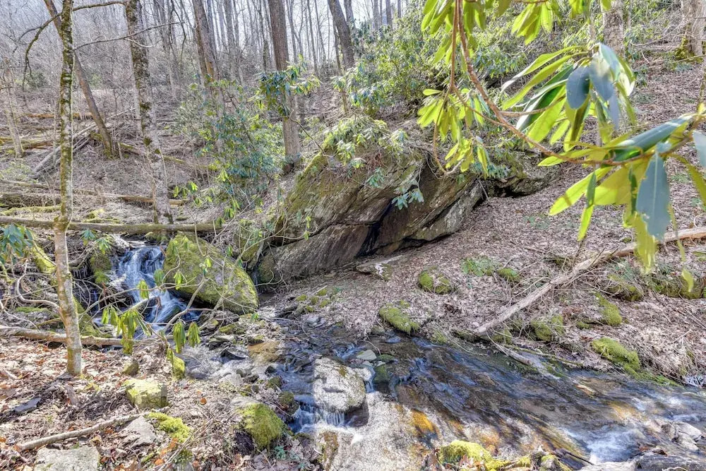 Spacious Maggie Valley Cabin w/ Waterfall On-site!