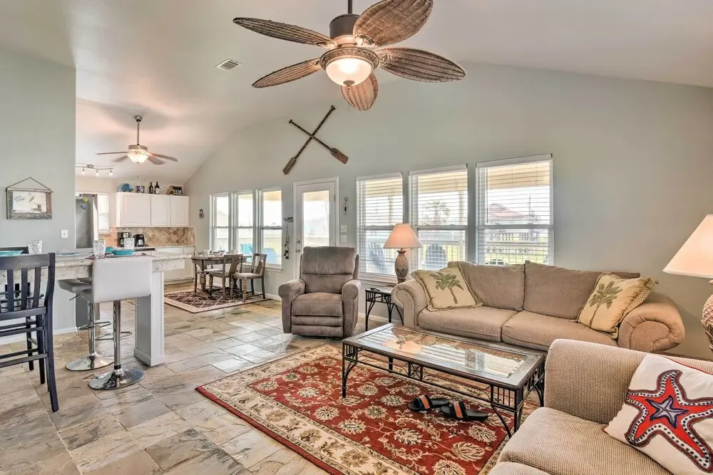 Unwind Poolside, Walk to Beach! Galveston Retreat