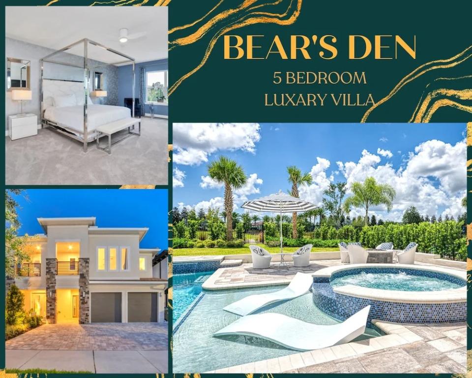 Extravagant Bear's Den Private Pool Villa By Disney 5 Bedroom Home by RedAwning
