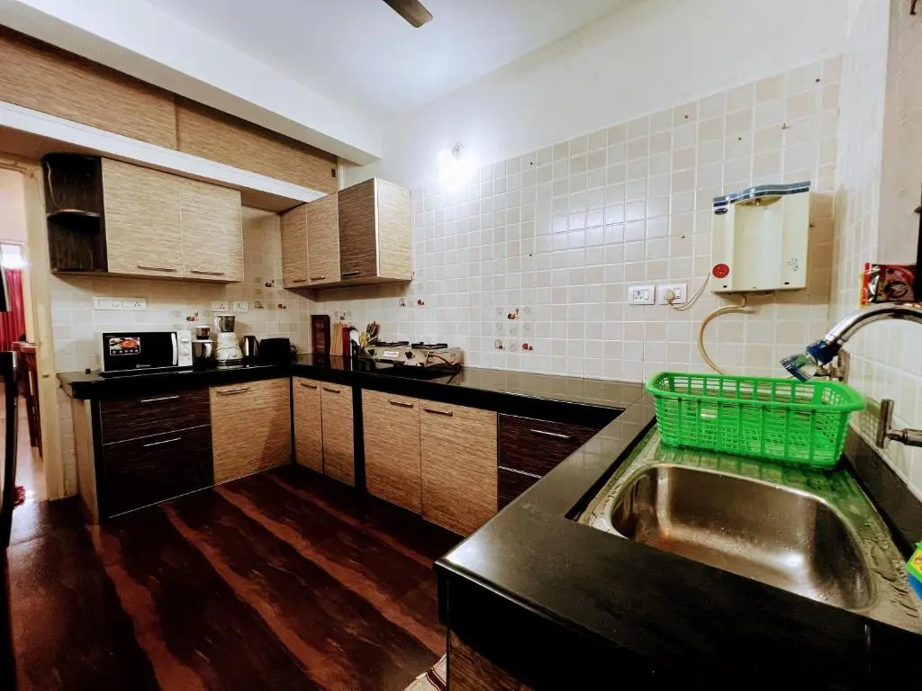 Delightful 2BHK with private veranda in the city.