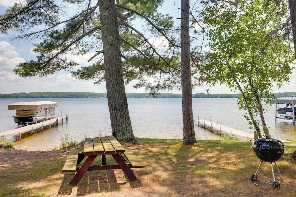 Dock + Views: Wooded Cabin on South Twin Lake