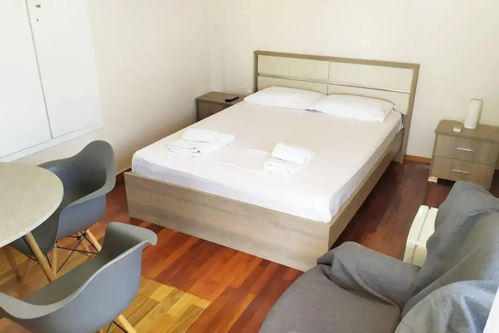 5th floor studio with views and a huge balcony