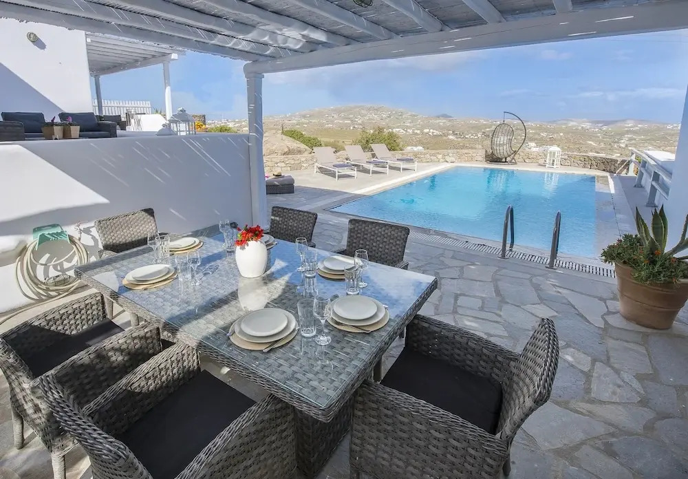 Mykonos Psarrou villa for 18 persons by VillaRentalsgr