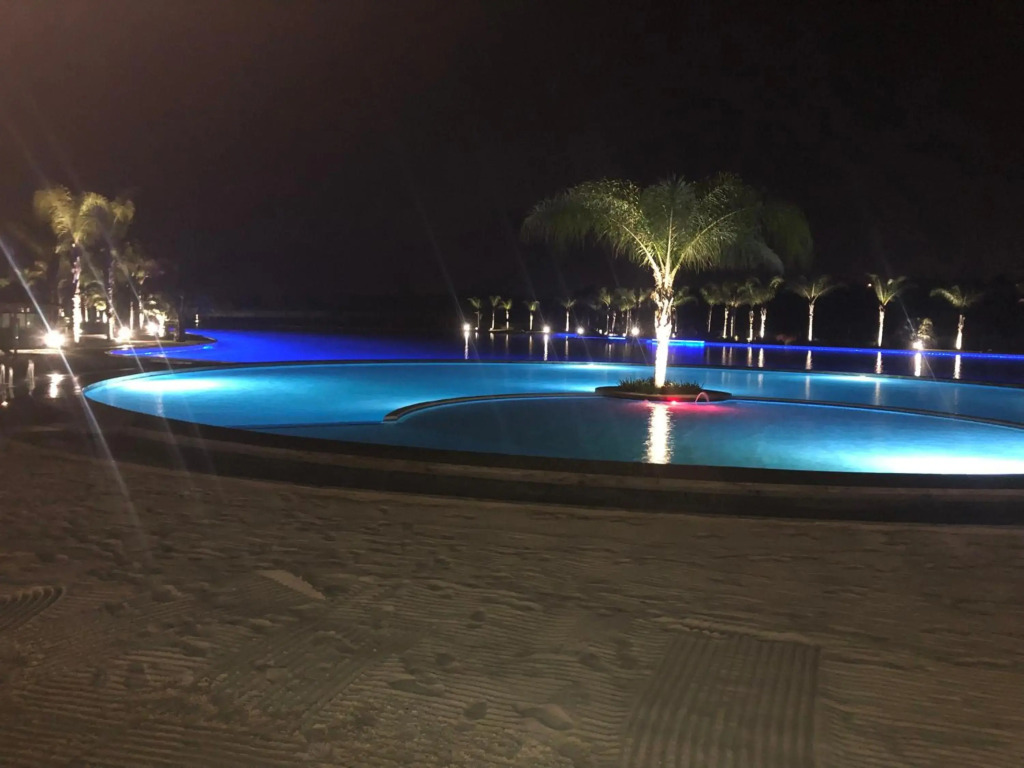 A Coastal/island experience at a Large 2 bed apartment at a Crystal Lagoon Estate