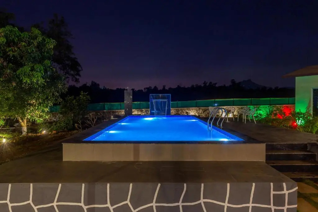 SaffronStays Apricus Farm - 4BHK Veg Estate with Pool, Yoga & Garden