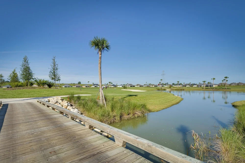 Single-Story Home with Golf Cart in The Villages