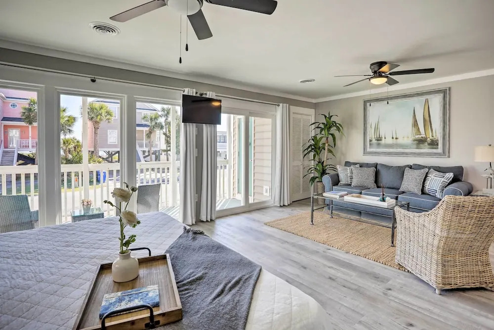 Walk to Surfside Beach: Studio w/ Covered Balcony