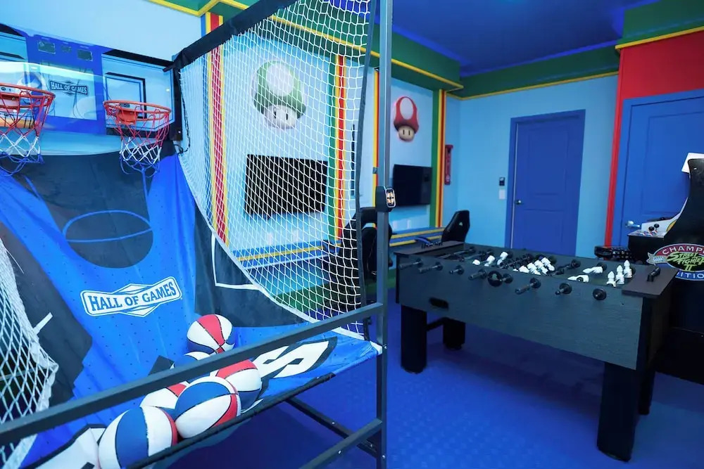 6BR Family at Champions Gate Pool Game Room