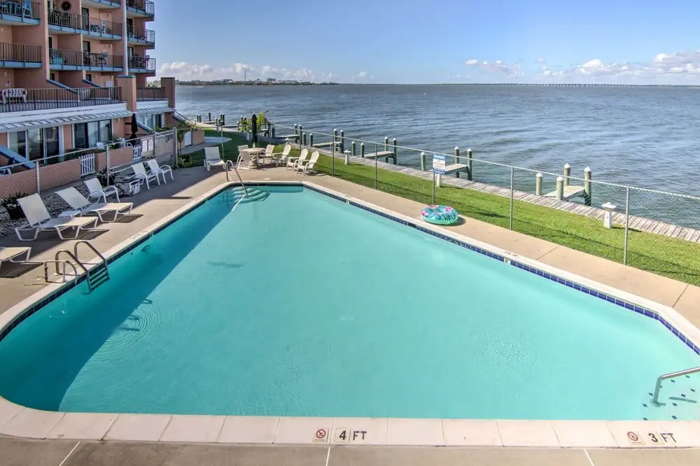Waterfront + Pool! Ocean City Condo 1 Mi to Beach