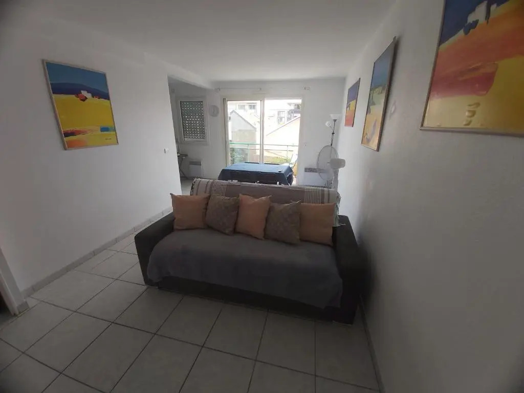 Centre, Grand T2 balcon Pkg, plage gare 600m