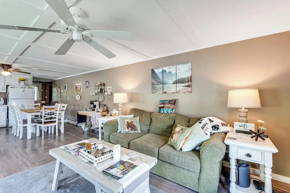 Steps to Crystal Lake: Spacious Retreat w/ Views