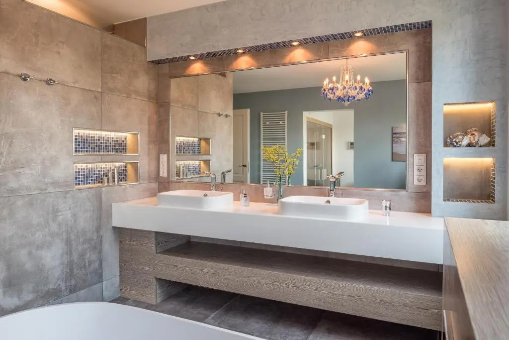 Villa Lotsenhäuser Rügen - Luxus Ferienhaus - 3 Schlafzimmer - Sauna - Dachterrasse mit Boddenblick
