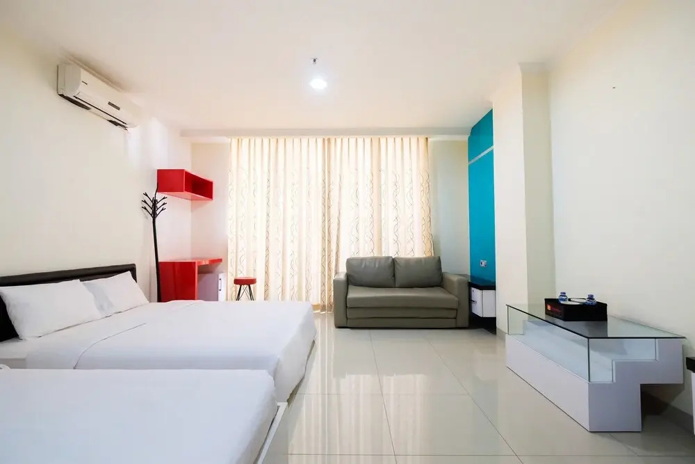 Family Studio Room at Ancol Mansion Apartment By Travelio