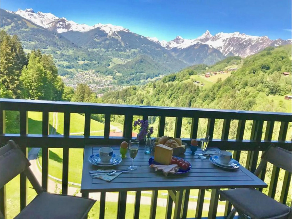 Beautiful view of Schruns at the Montafon ski area for 2 persons