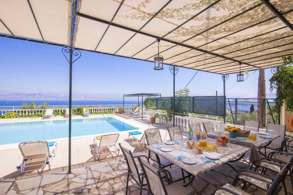 Villa Agathi with amazing view and pool