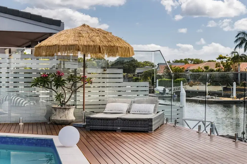 Modern Waterfront Retreat Private Pool Dock