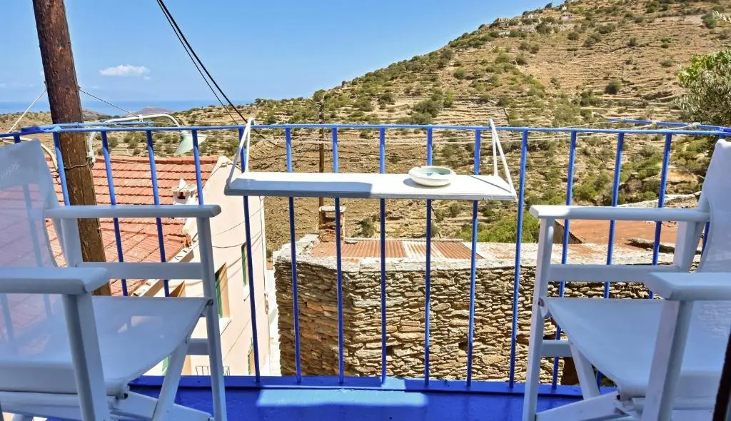 The Blue and White house in Ioulis, Kea