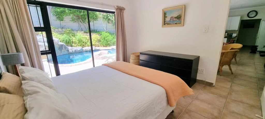 Guinea Fowl poolside apartment