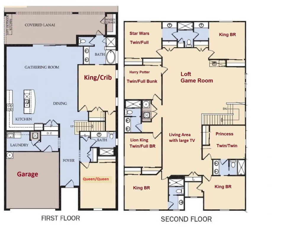 Stunning 9BR Villa w South-facing Pool Near Disney