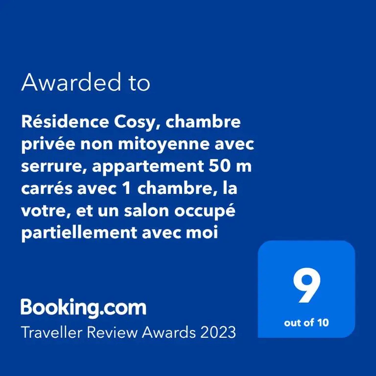 Grande chambre privative à 20 minutes de Paris