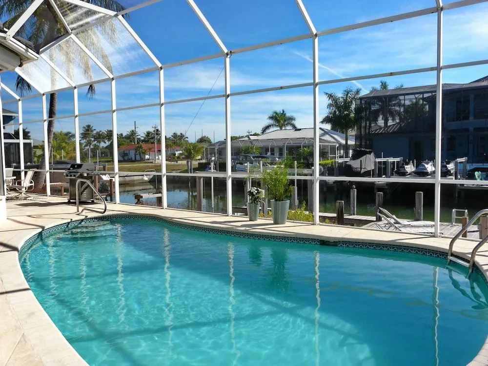 Stylish Waterfront Home With Pool and Private Dock