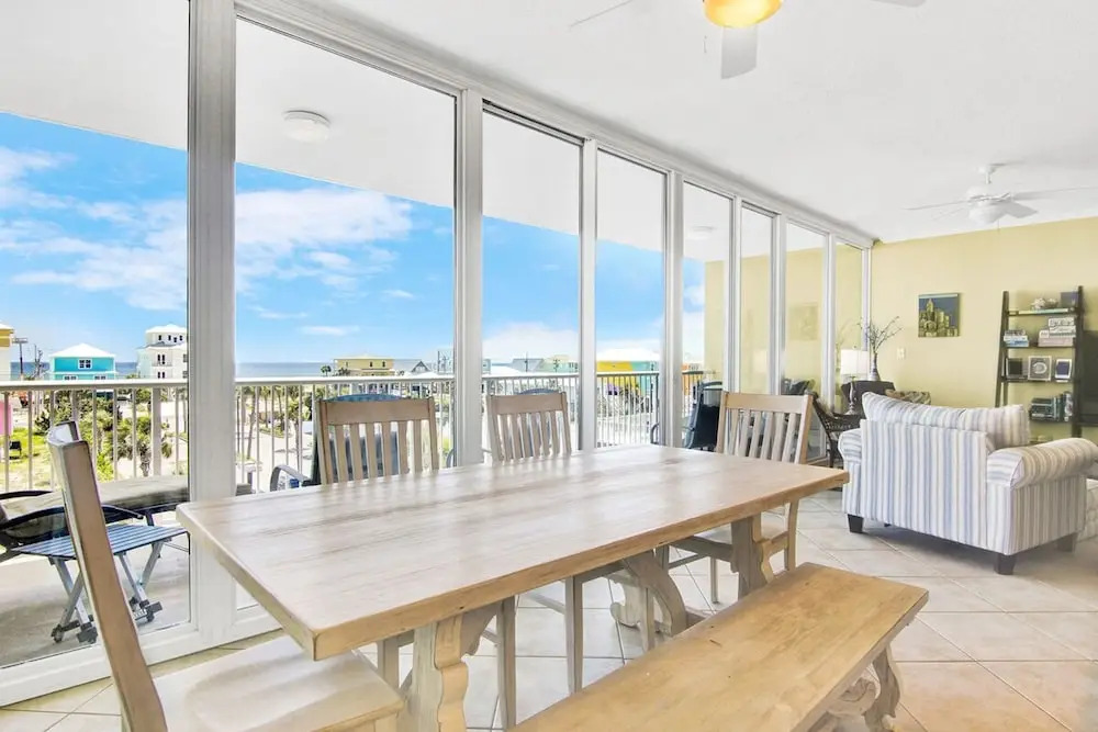 Sanibel 306- Pool Beach Floor-2-ceiling Windows