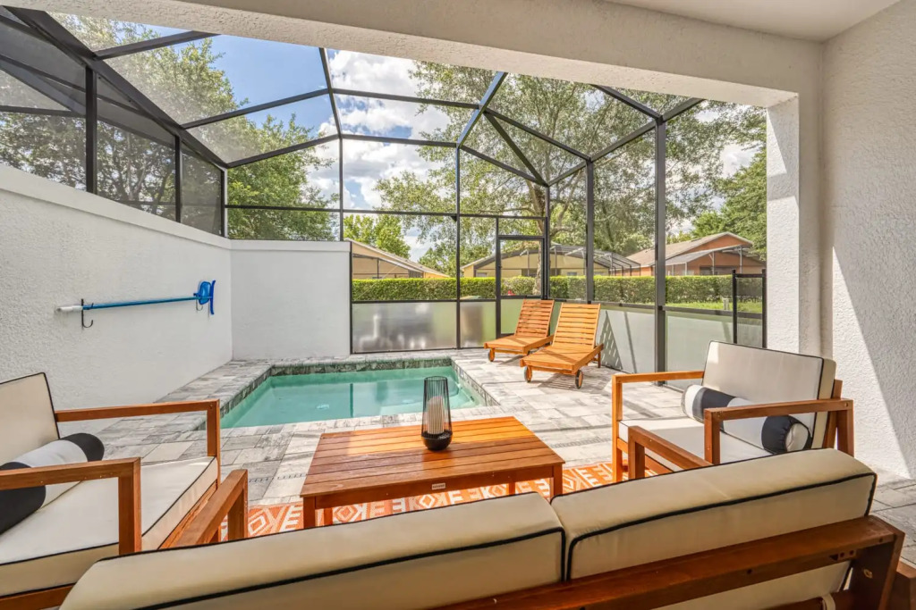 Modern and spacious home with private pool near Disney