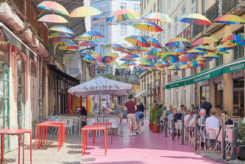 The House on the Pink Street in Lisbon