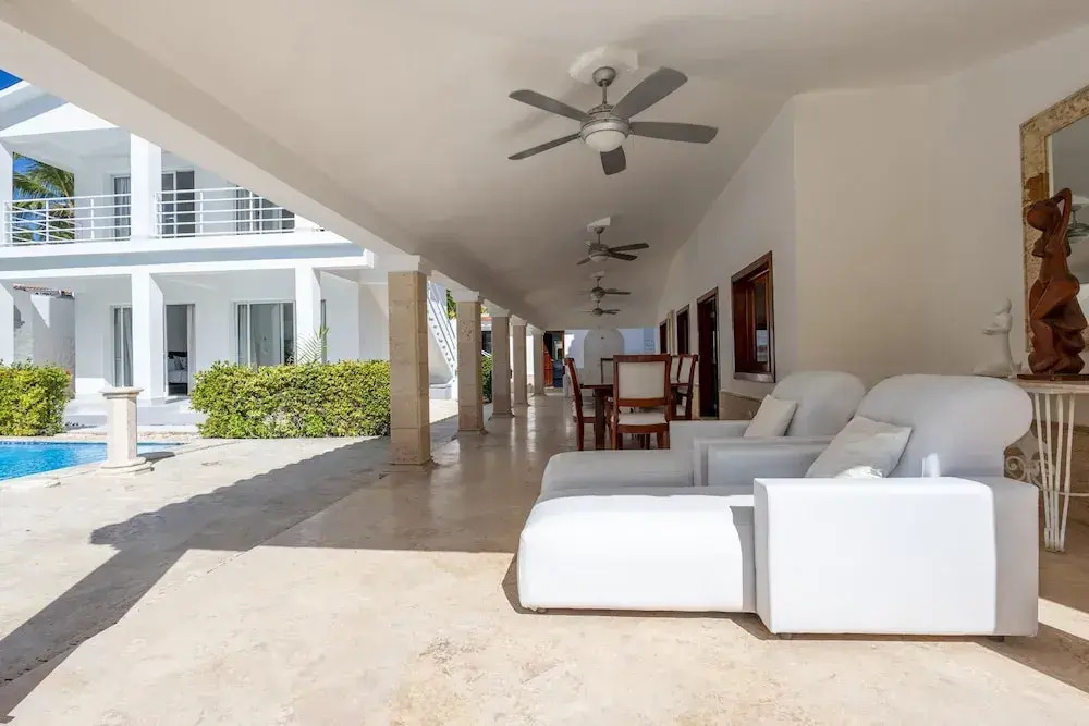 Beachfront 7BR Villa With Pool Maid Los Corales