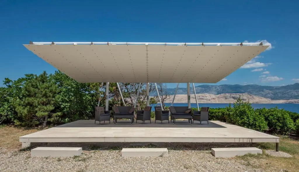 Luxury Seafront Villa Exclusive Pag with private pool by the beach on Pag island