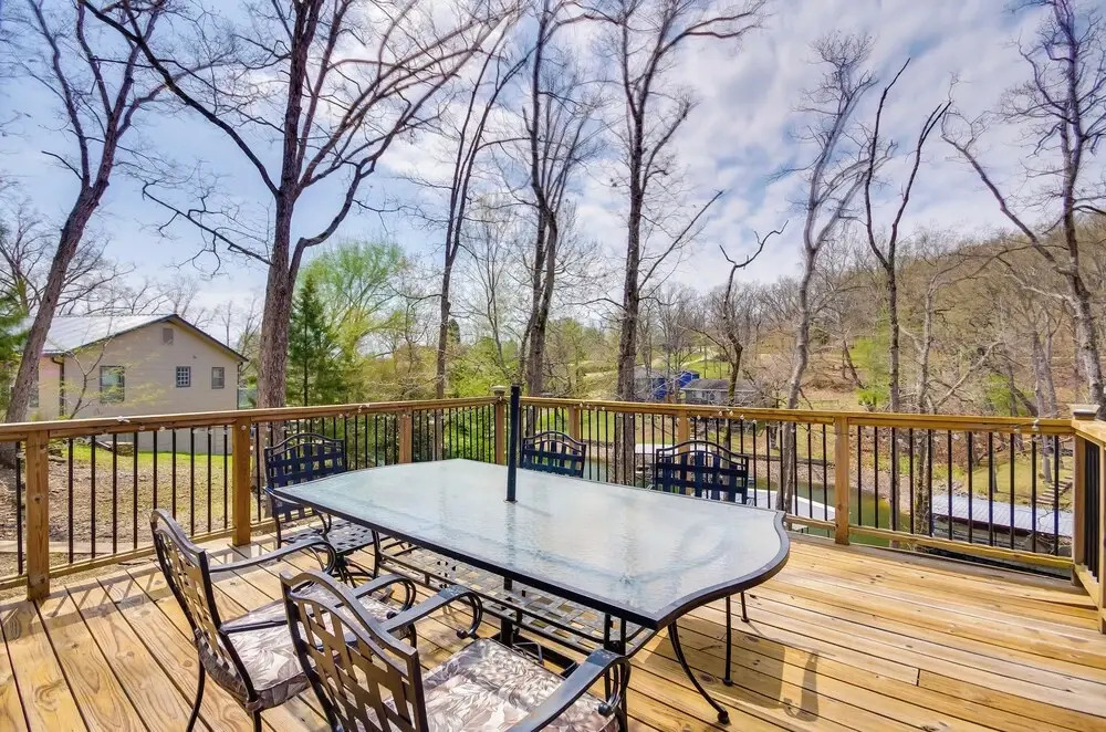 Dock & Furnished Deck: Lakefront Gravois Mills Gem