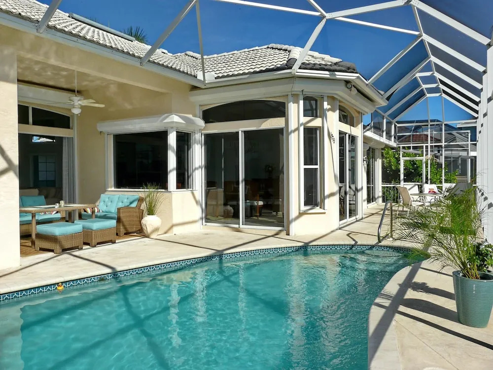 Stylish Waterfront Home With Pool and Private Dock