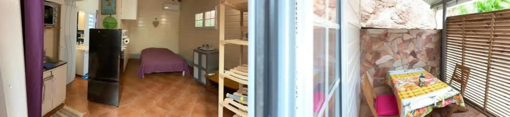 Maison d'une chambre avec vue sur la mer jardin amenage et wifi a Le Marin a 2 km de la plage