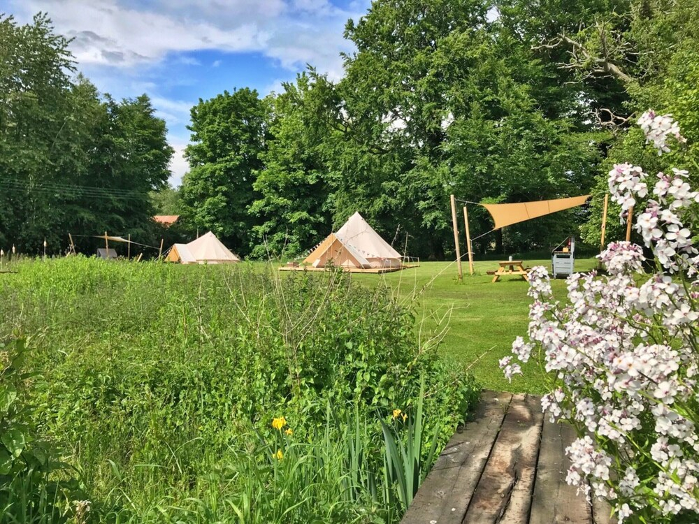 Bell Tents in Swannington With BBQ & Garden