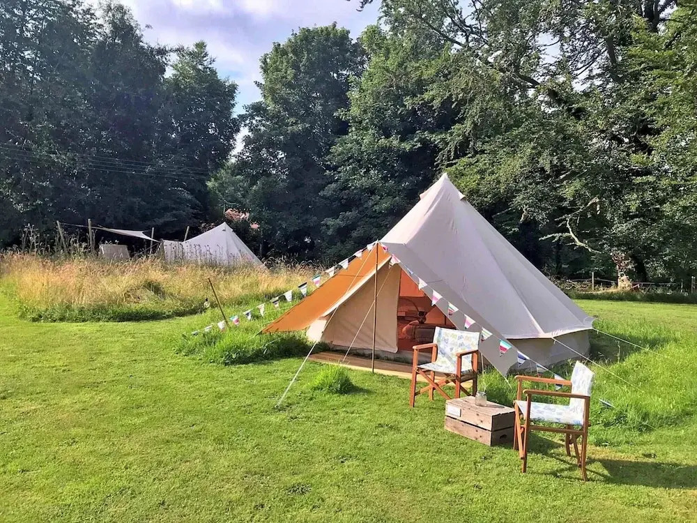 Bell Tents in Swannington With BBQ & Garden