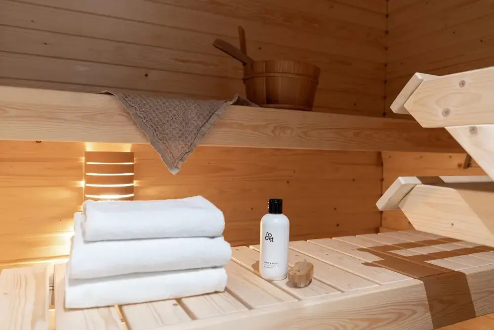 Private sauna and balcony in Kakola