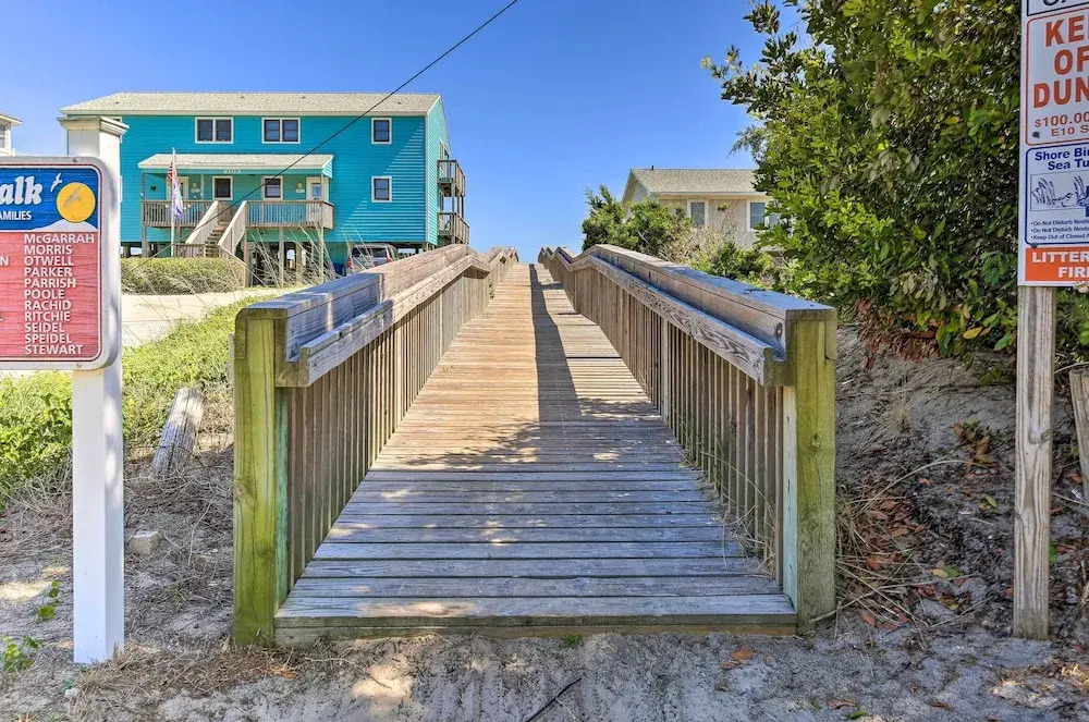 1 Block to Beach: Emerald Isle Gem w/ Ocean View
