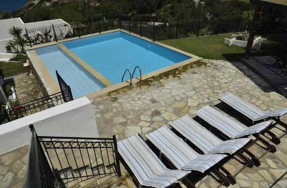 Villa Ouranos our dream in blue and cream with seaview and pool