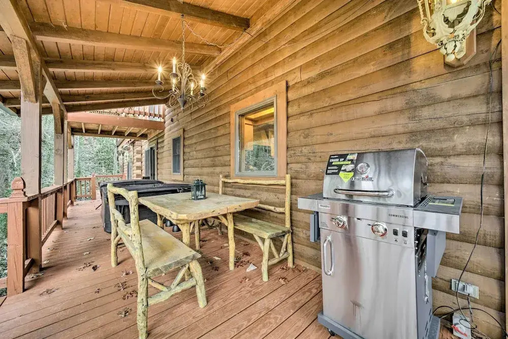 Walk to Golfing: Grand Maggie Valley Cabin
