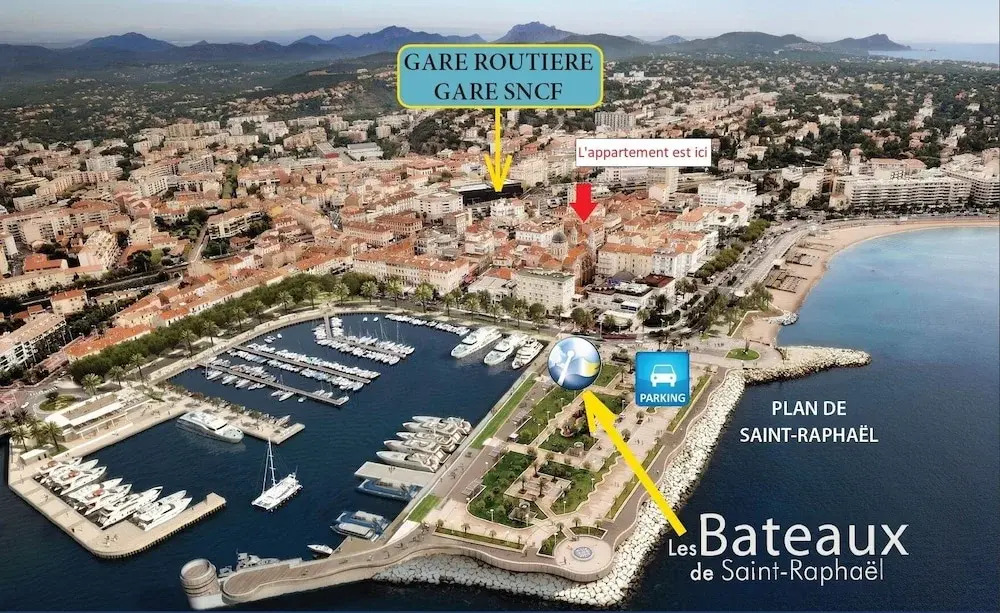 Nouveau F2 calme cœur de ville 1min de la plage